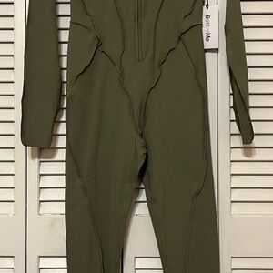 Olive Green Long Sleeve Jumpsuit